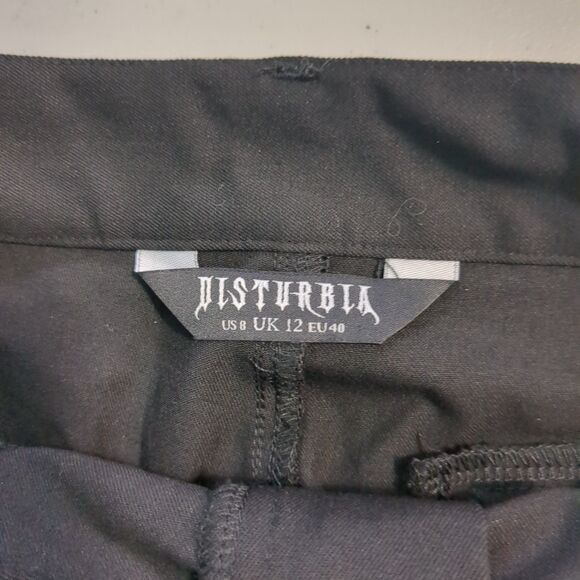 vanitas thorn embroidered tapered trousers disturbia 8 goth dark academia pants - Picture 6 of 7